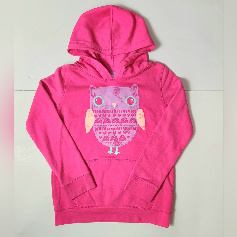 🩷Cat & Jack girl's owl hoodie size: 10/12